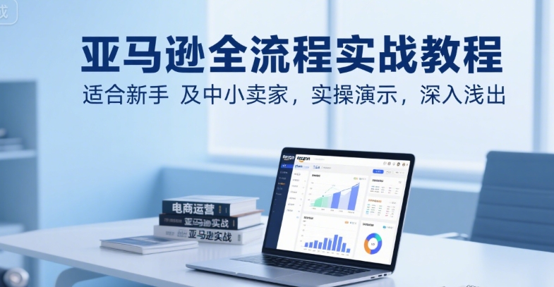 亚马逊全流程实战教程，适合新手及中小卖家，实操演示，深入浅出-刀客资源网