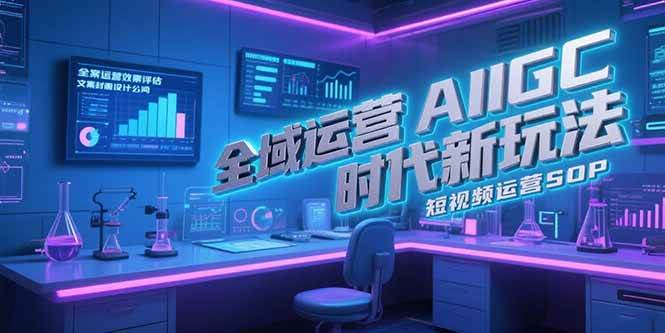 （15327期）全域运营AIGC时代新玩法，文案封面设计公式，短视频运营SOP-刀客资源网