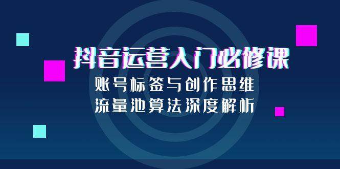 （15149期）抖音运营入门必修课，账号标签与创作思维，流量池算法深度解析-刀客资源网