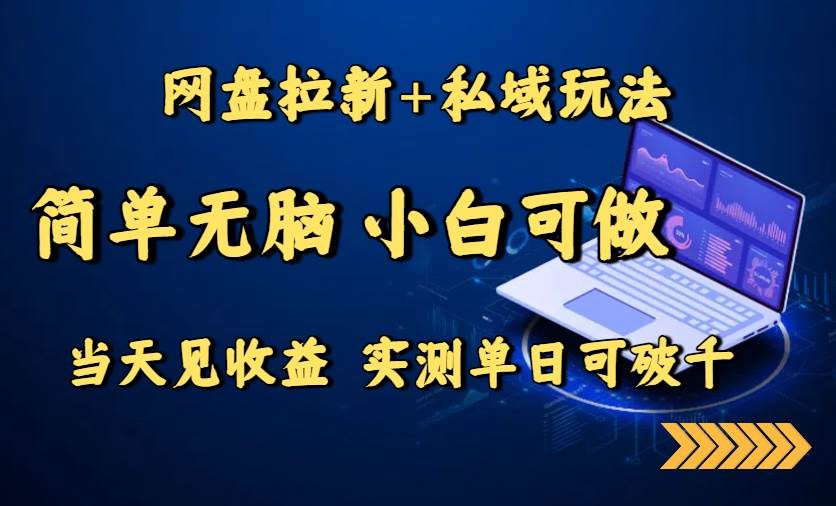 （15744期）网盘拉新+私域玩法，简单无脑，小白可做，当天见收益，实测单日可破千-刀客资源网