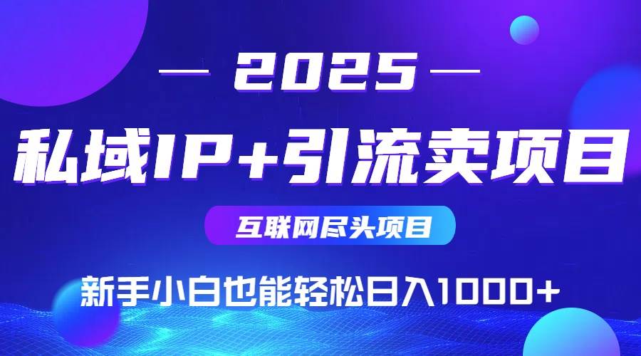 （15531期）2025网创尽头项目，私域IP+引流，新手小白也能在家日入1000+-刀客资源网