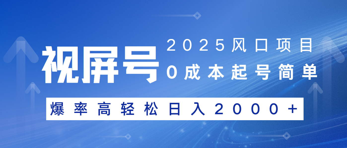 2025风口项目，视频号带货，起号简单，爆率高轻松日入2000+-刀客资源网
