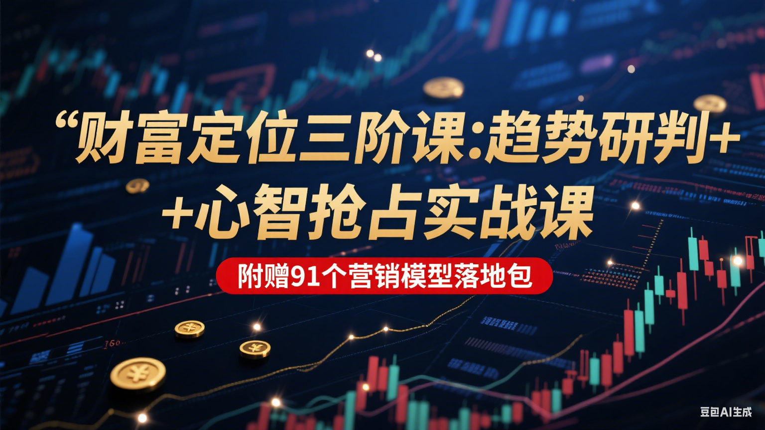财富定位三阶：趋势研判 + 心智抢占实战课，附赠91个营销模型落地包-刀客资源网