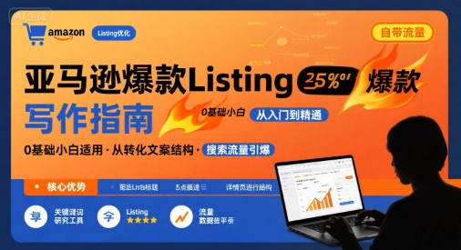 亚马逊爆款Listing写作方法，亚马逊0基础小白也能写爆款自带流量的Listing-刀客资源网