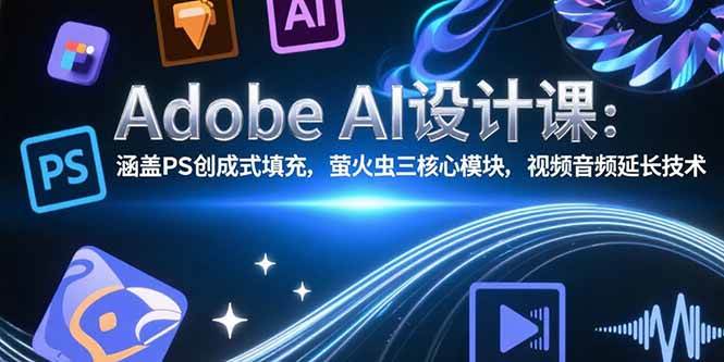 （15469期）Adobe AI设计课：涵盖PS创成式填充，萤火虫三核心模块，视频音频延长技术-刀客资源网