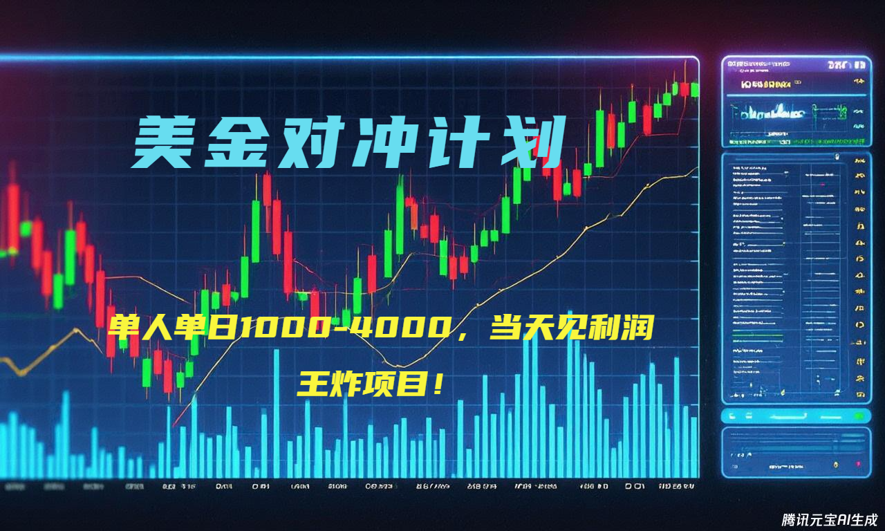 2025年最暴力项目“美金先登计划”最新最强对冲战法，每日实际收益1K-4K-刀客资源网
