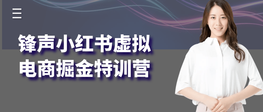 锋声小红书虚拟电商掘金特训营-刀客资源网