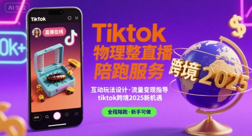 Tiktok物理整蛊直播陪跑服务-tiktok跨境2025-刀客资源网
