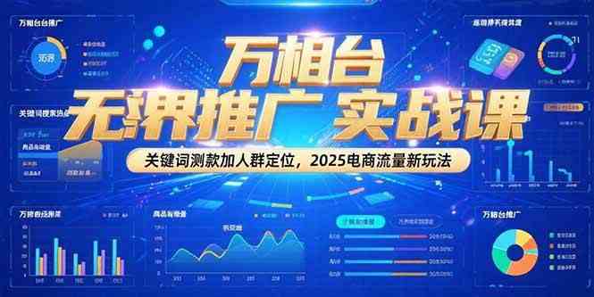 万相台无界推广实战课，关键词测款加人群定位，2025电商流量新玩法-刀客资源网