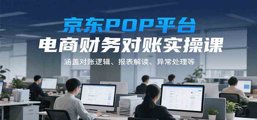 京东POP平台电商财务对账实操课，涵盖对账逻辑、报表解读、异常处理等-刀客资源网