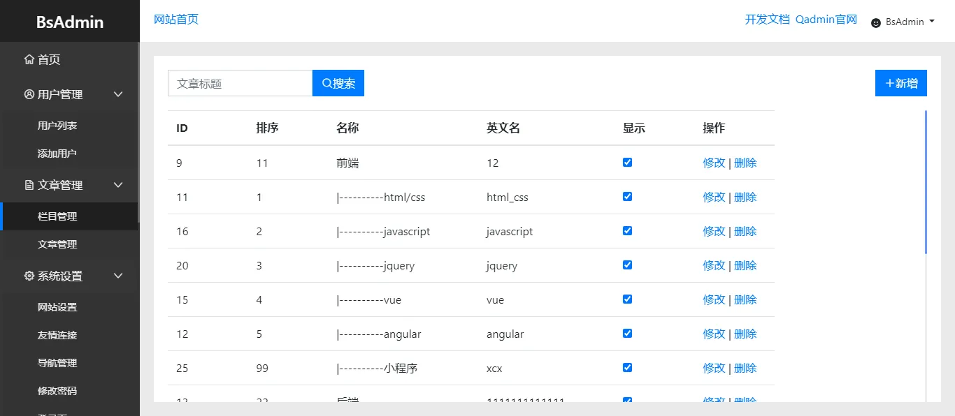 bsadmin(基于Bootstrap4构建的后台模板)-刀客资源网