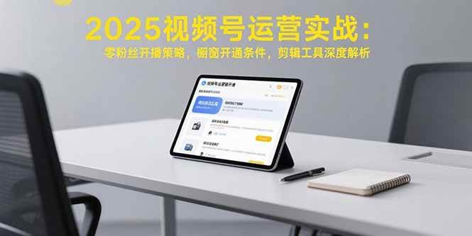 （15505期）2025视频号运营实战：零粉丝开播策略，橱窗开通条件，剪辑工具深度解析-刀客资源网
