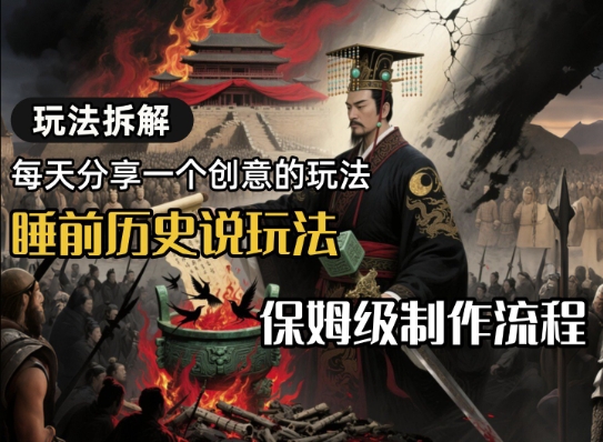 玩法拆解睡前历史说玩法，保姆级制作流程-刀客资源网