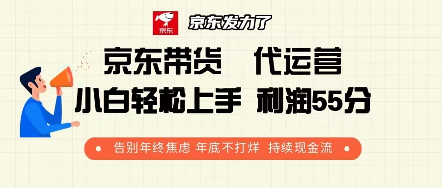 京东带货 代运营 利润55分 告别年终焦虑 年底不打烊 持续现金流-刀客资源网