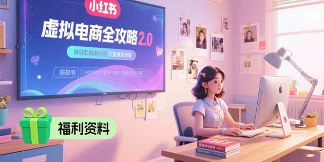 （15387期）虚拟电商全攻略2.0，开店选品实操流程，账号定位、货源发布、笔记发布技巧-刀客资源网