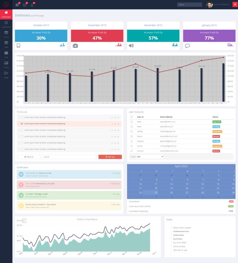 cms管理系统后台模板 Atomios7风格后台html模板-刀客资源网