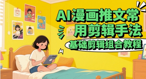 AI漫画推文常用剪辑手法，基础剪辑组合教程-刀客资源网