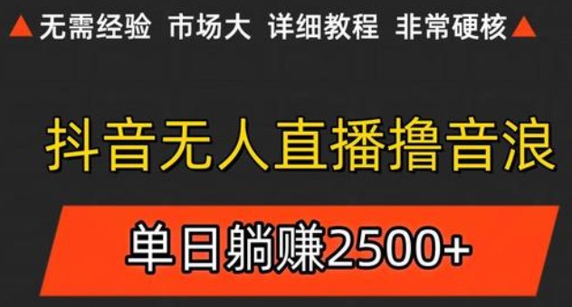 抖音无人直播6.0 简单无脑可矩阵 每天两小时轻松躺赚500+-刀客资源网
