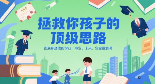 付费文章：拯救你孩子的顶级思路，彻底聊透他的学业、事业、未来，含金量满满-刀客资源网