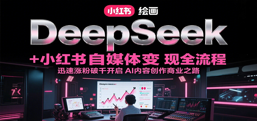 DeepSeek绘画+小红书自媒体变现全流程，迅速涨粉破千开启AI内容创作商业之路-刀客资源网