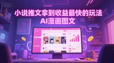 小说推文拿到收益最快的玩法，AI漫画图文-刀客资源网