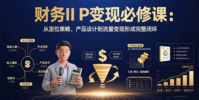 （15728期）财务IP变现必修课：从定位策略、产品设计到流量变现形成完整闭环-刀客资源网