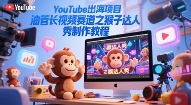 YouTube出海项目，油管长视频赛道之猴子达人秀制作教程-刀客资源网