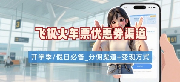 学生党必看！机票火车票优惠券申请渠道 + 项目打法，开学季节日速存-刀客资源网