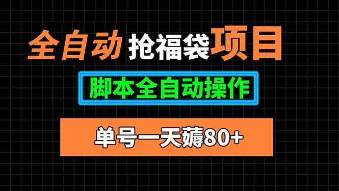 （15697期）全自动抢福袋项目，单号一天80+脚本全自动操作-刀客资源网