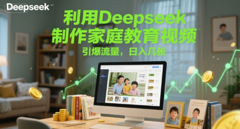 利用Deepseek制作家庭教育视频，引爆流量，日入几张-刀客资源网