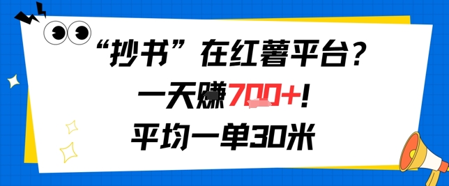 抄书在红薯平台？一天挣几张，平均一单30米，有手就行，新手小白不二之选！-刀客资源网