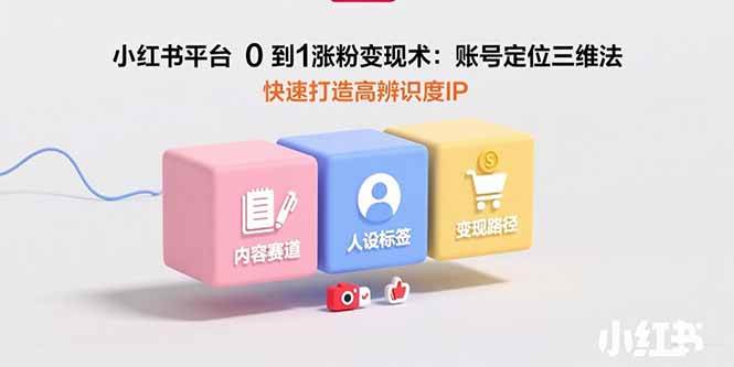 （15656期）小红书平台0到1涨粉变现术：账号定位三维法，快速打造高辨识度IP-刀客资源网