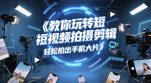 教你玩转短视频拍摄剪辑，轻松拍出手机大片-刀客资源网