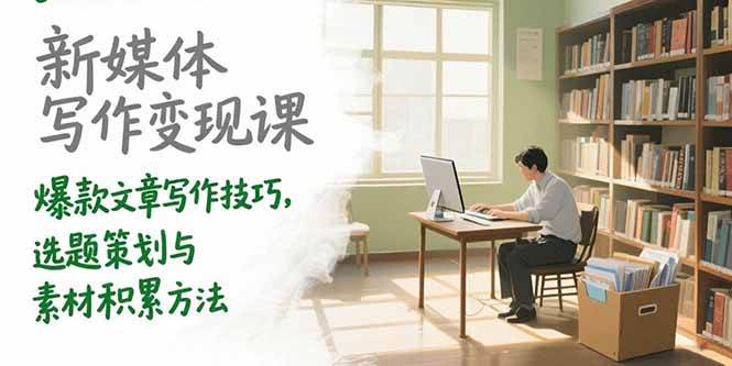 （15345期）新媒体写作变现课，爆款文章写作技巧，选题策划与素材积累方法-刀客资源网